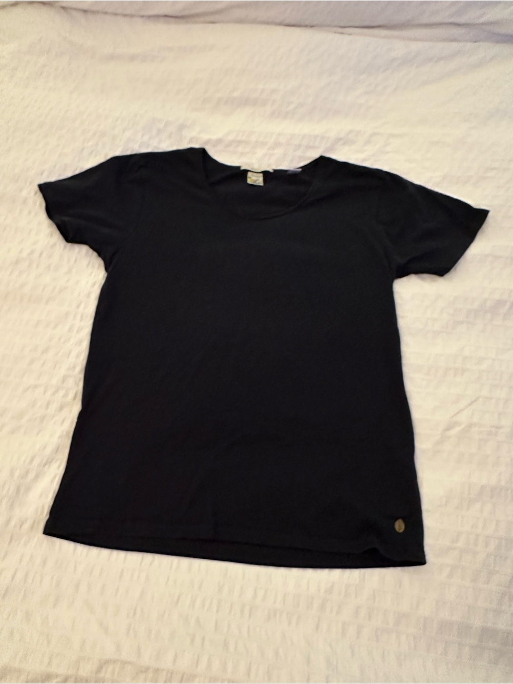 Scotch & Soda Black Short Sleeve Wide Crewneck Tee